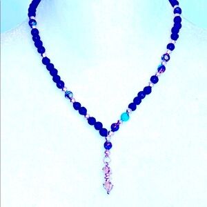 💙Bali Necklace Turquoise & Sterling Silver Drop & Adornments  Beaded Necklace